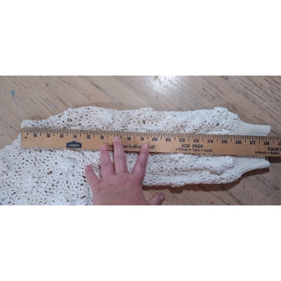 SK Imports neutral tone boho crochet sweater - Picture 8 of 10
